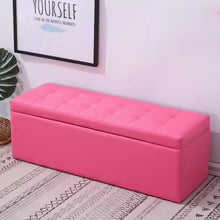 将图片加载到图库查看器，Catrin PU Leather Storage Bench Shoe Seat
