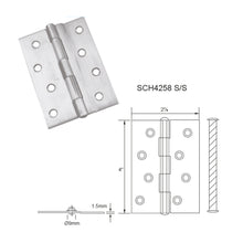 Load image into Gallery viewer, E-SWING Stainless Steel One Leaf Crank Hinges SCH
