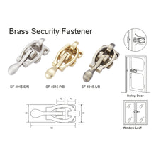 Muatkan imej ke dalam penonton Galeri, ES'TECH Brass Security Fastener SF4915
