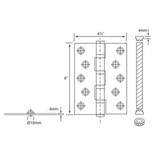 Muatkan imej ke dalam penonton Galeri, E-SWING Stainless Steel Hinges With 4 Ball Bearings SH4645FT4B
