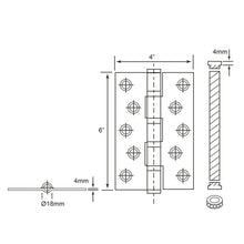 Load image into Gallery viewer, E-SWING Stainless Steel Hinges With 4 Ball Bearings SH464FT4B

