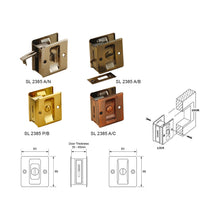 Load image into Gallery viewer, ES'TECH Brass Sliding Privacy Door Lock SL2538
