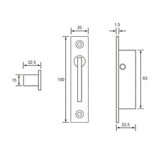 Load image into Gallery viewer, DUFIX Stainless Steel Sliding Pull SP20100
