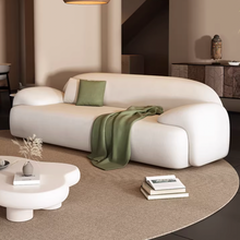 将图片加载到图库查看器，Silas Pet Friendly Leather Trendy Cloud Sofa
