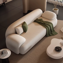 将图片加载到图库查看器，Silas Pet Friendly Leather Trendy Cloud Sofa
