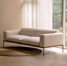 将图片加载到图库查看器，Shacia Wabi-Sabi Wool Fabric Wood Sofa
