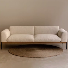 将图片加载到图库查看器，Shacia Wabi-Sabi Wool Fabric Wood Sofa
