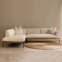 将图片加载到图库查看器，Shacia Wabi-Sabi Wool Fabric Wood Sofa

