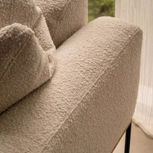 将图片加载到图库查看器，Shacia Wabi-Sabi Wool Fabric Wood Sofa
