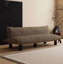 将图片加载到图库查看器，Mehetabel Retro Style Straight Arm Less Sofa
