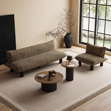 将图片加载到图库查看器，Mehetabel Retro Style Straight Arm Less Sofa
