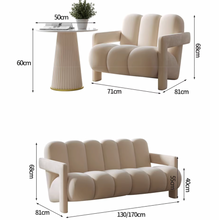 Load image into Gallery viewer, Meleas Flannel PU Leather Leisure Arm Chair Sofa
