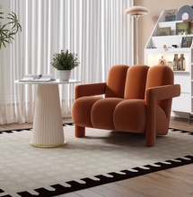 Load image into Gallery viewer, Meleas Flannel PU Leather Leisure Arm Chair Sofa
