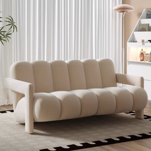 Load image into Gallery viewer, Meleas Flannel PU Leather Leisure Arm Chair Sofa
