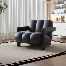 Load image into Gallery viewer, Meleas Flannel PU Leather Leisure Arm Chair Sofa
