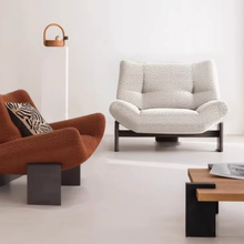 Load image into Gallery viewer, Prisca Low Seat Library Lounge Lamb Wool Chair
