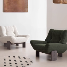 Load image into Gallery viewer, Prisca Low Seat Library Lounge Lamb Wool Chair
