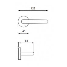 Muatkan imej ke dalam penonton Galeri, FRASCIO Solid Brass Lever Handle On Rose - Tiziana T-45
