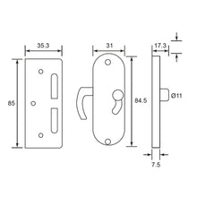 将图片加载到图库查看器，DUFIX Stainless Steel Toilet Lock TL683
