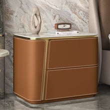 Muatkan imej ke dalam penonton Galeri, Barrera Light Luxury Sintered Stone Top Bedside Table
