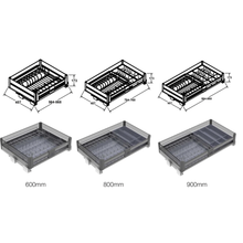 Load image into Gallery viewer, MIRAI Four Dish Basket With Undermount Soft Closing Slide - Dark Grey
