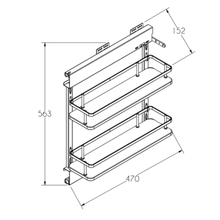 将图片加载到图库查看器，MIRAI Side Pull Out Basket With Undermount Soft Closing Slide - Dark Grey
