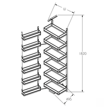 Load image into Gallery viewer, MIRAI Slide Tall Unit Basket - Dark Grey
