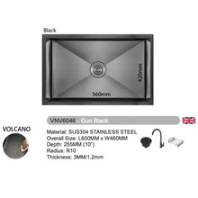 将图片加载到图库查看器，VULCANO Volcano Gun Black Sink VNV
