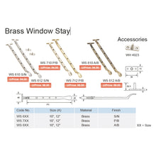 Muatkan imej ke dalam penonton Galeri, ES'TECH Brass Window Stay WS
