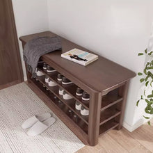 Load image into Gallery viewer, Dobby Wooden 3 Tier Shoe Storage Bench
