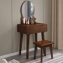 Muatkan imej ke dalam penonton Galeri, Eileen Natural Wood Dressing Table Set 0.6m to 0.8m
