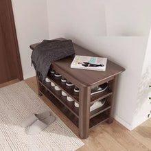 Load image into Gallery viewer, Dobby Wooden 3 Tier Shoe Storage Bench
