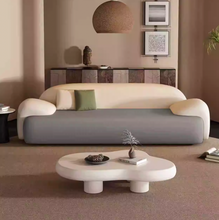 将图片加载到图库查看器，Silas Pet Friendly Leather Trendy Cloud Sofa
