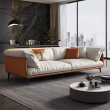 将图片加载到图库查看器，Adriano PU Leather Cushion Arm Sofa
