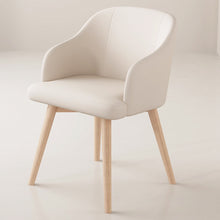 将图片加载到图库查看器，Ballard Wood Leg PU Leather Fabric Dining Chair
