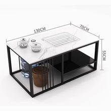 Muatkan imej ke dalam penonton Galeri, Cain Leather Sofa Coffee Table Office Lounge Furniture

