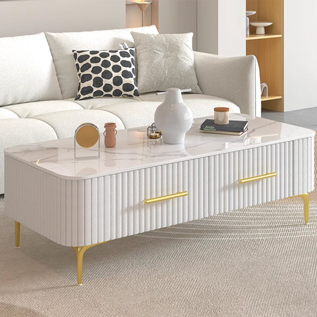 Emil Modern Slate Gold Leg Coffee Table