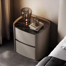 Load image into Gallery viewer, Kyan Slate Top 2 Drawers PU Bedside Table
