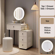 Muatkan imej ke dalam penonton Galeri, Stephanie Sleek Design Dressing Table Set 0.5m to 1m
