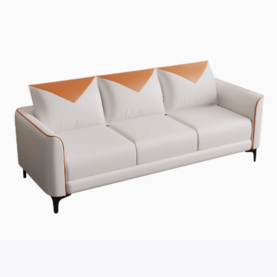 Melendez Pet Friendly PU Leather Triangle Design Sofa