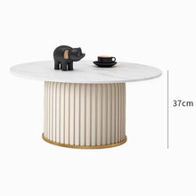 将图片加载到图库查看器，Gibson Pleated Round Coffee Table
