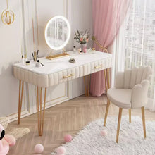 Muatkan imej ke dalam penonton Galeri, Marilyn Princess Style Gold Legs Dressing Table Set 0.6m to 1m
