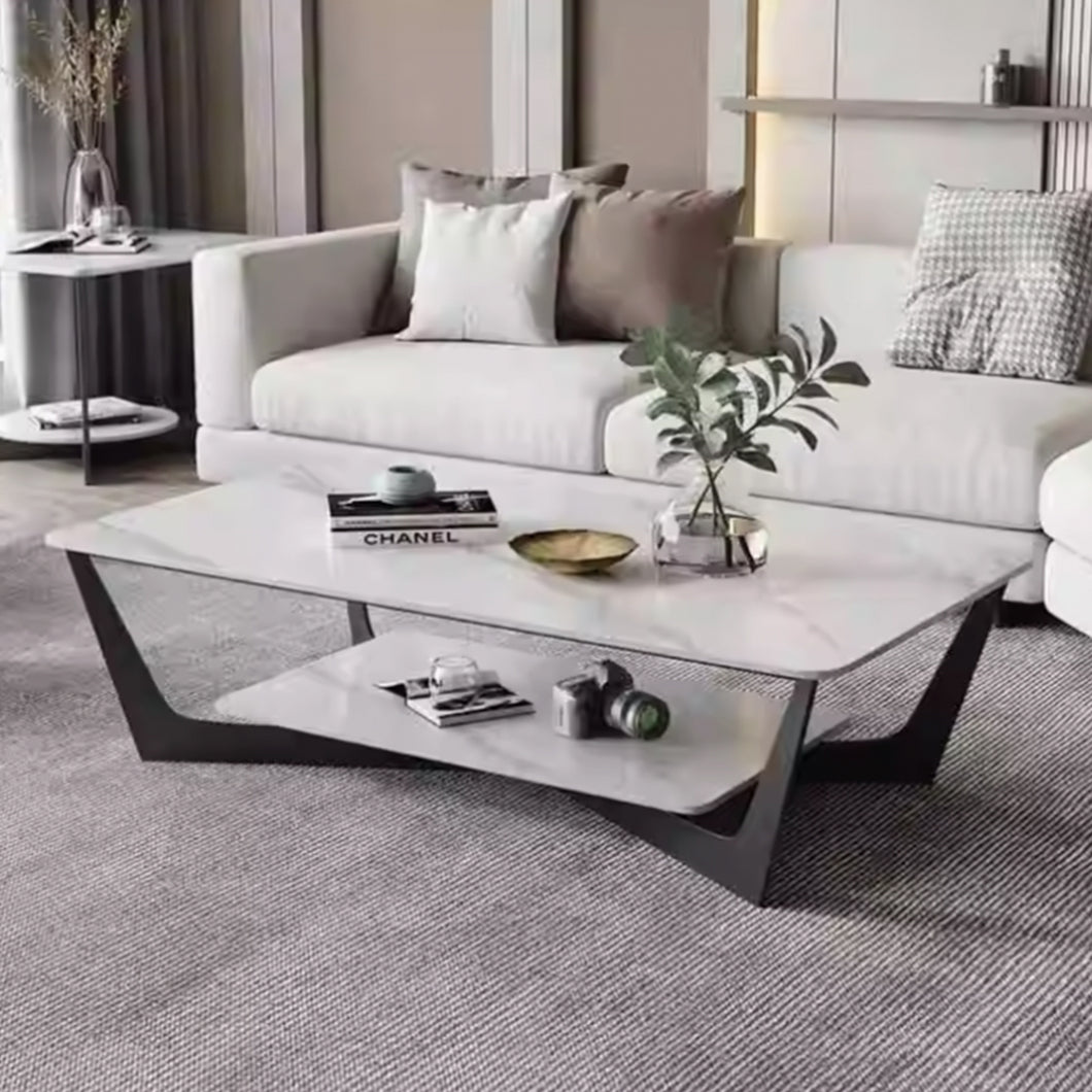 Fleur 2 Tier Slate Top Coffee Table