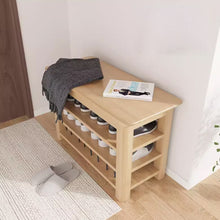 Muatkan imej ke dalam penonton Galeri, Dobby Wooden 3 Tier Shoe Storage Bench
