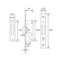 Load image into Gallery viewer, ES'TECH YALE Deadlock Mortise YDM523-25

