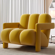 Load image into Gallery viewer, Meleas Flannel PU Leather Leisure Arm Chair Sofa
