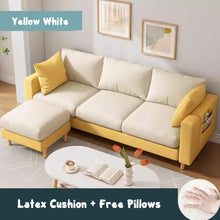 Muatkan imej ke dalam penonton Galeri, Joyce Pet Friendly Fabric Latex Seat Sofa With Pillows
