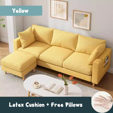 Muatkan imej ke dalam penonton Galeri, Joyce Pet Friendly Fabric Latex Seat Sofa With Pillows
