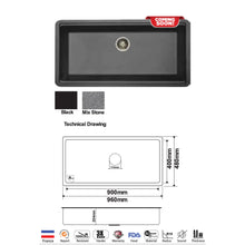 Load image into Gallery viewer, CAVARRO Granite Workstation Sink

