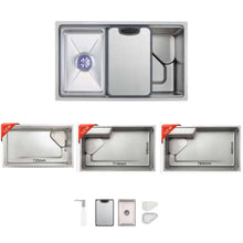 Load image into Gallery viewer, LEVANZO Japan Style Minicomb Silver Kitchen Sink

